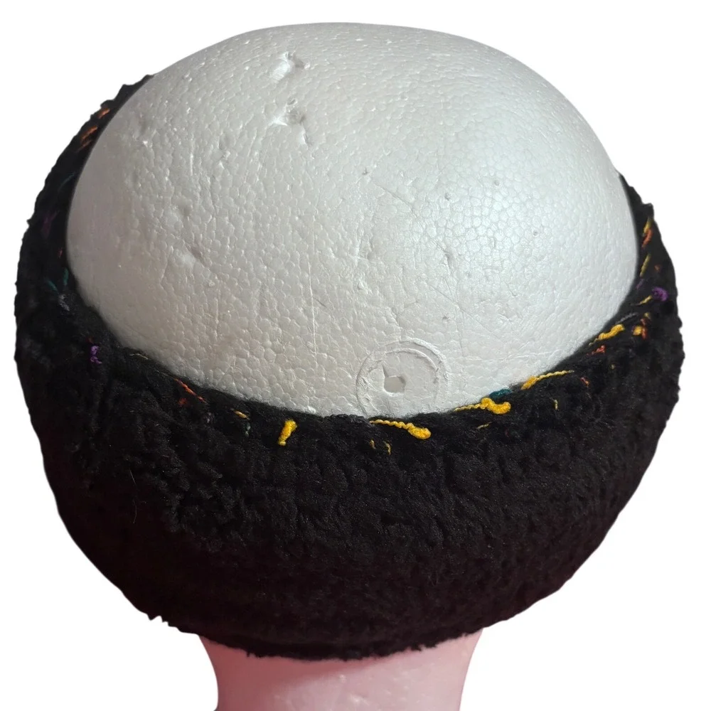 MOK Cable Knit Headband Women OS Black Multi Confetti Excellent Fleece Lined‎